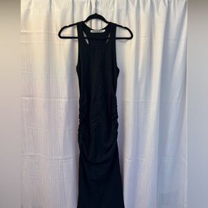 Michael Stars Black Halter Sheath Midi Dress